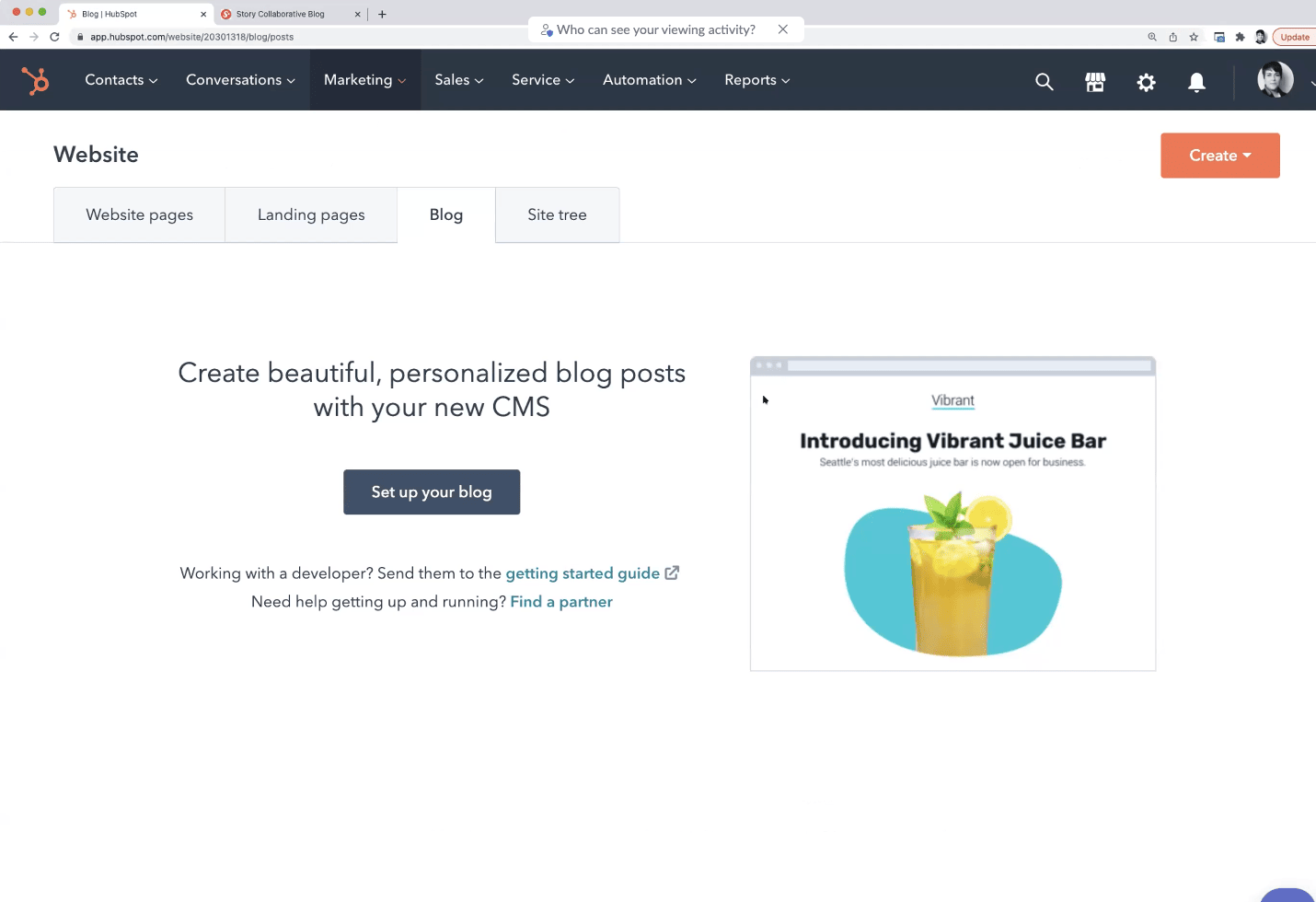 how blogs work in hubspot