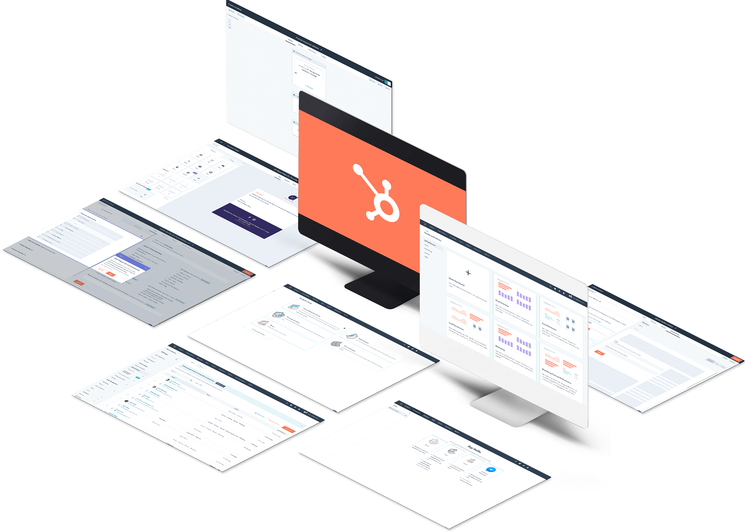 hubspot setup mock up - hubspot logo